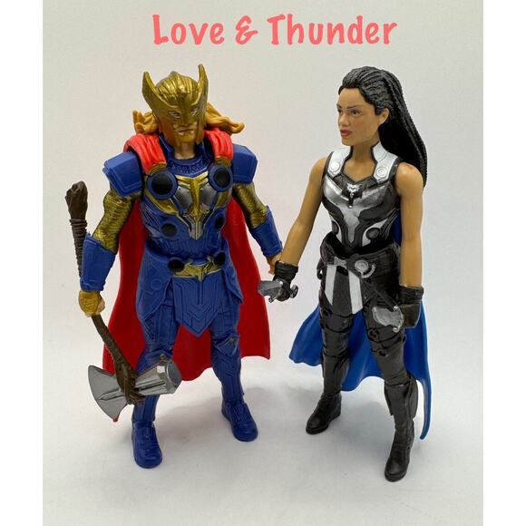 Marvel Studios Thor Love and Thunder King Valkyrie & Thor Deluxe Figures - Picture 1 of 8